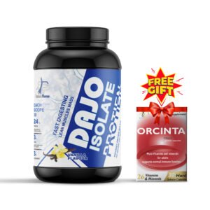 Dajo isolate vanilla protein + orcinta Multi vitamin